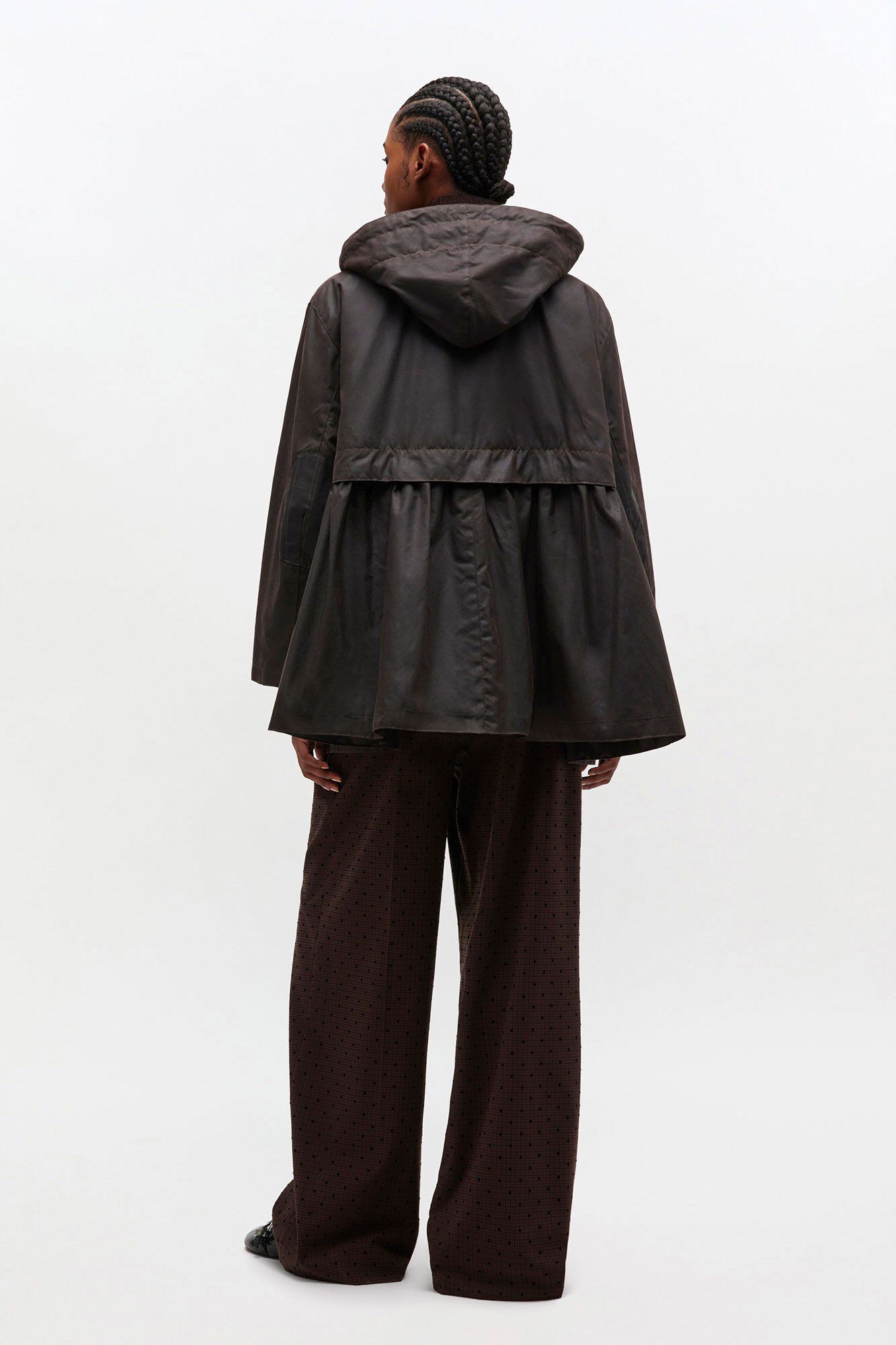 Barbour Short Wax Tartan Peplum LWX