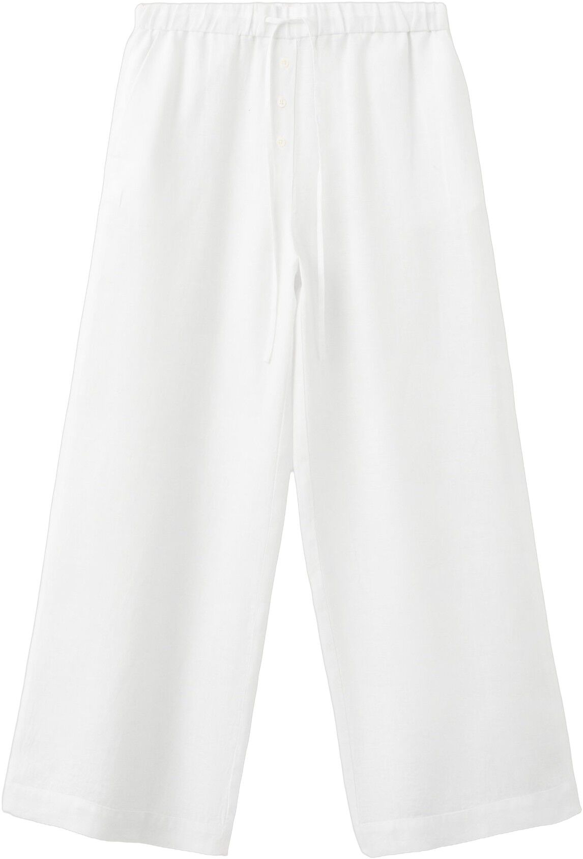 Linen wide-leg trousers