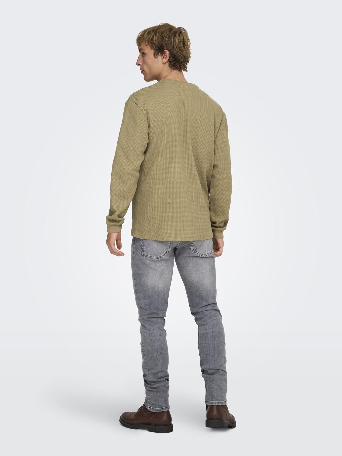 ONSTOBIE REG LS HENLEY TEE NOOS