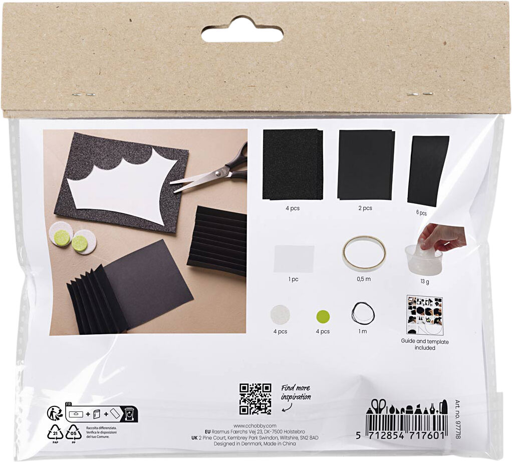 Mini DIY Kit Papirpynt, Flagermus