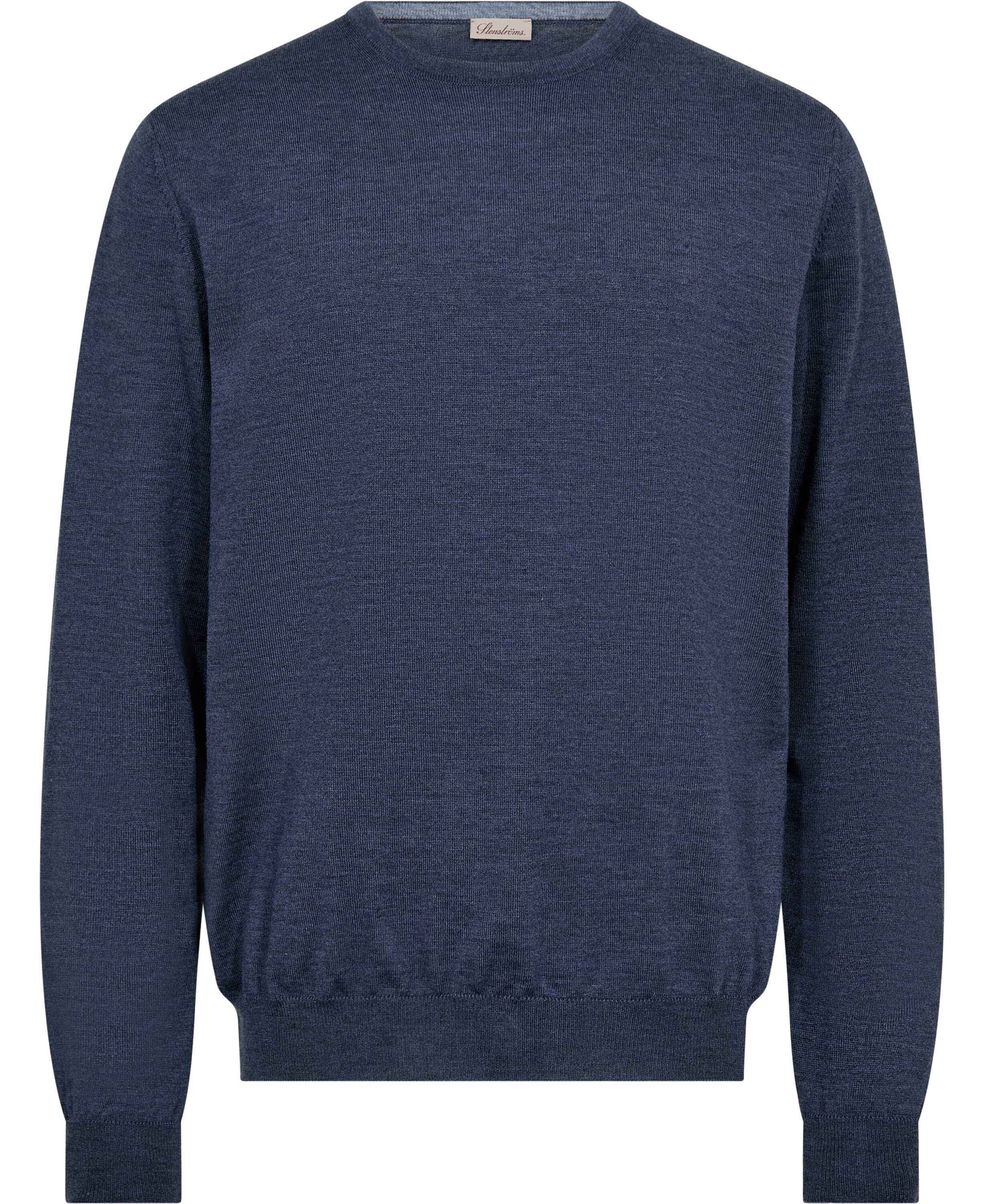 Sweater Knitted Crew Neck With Patch Merino Wool