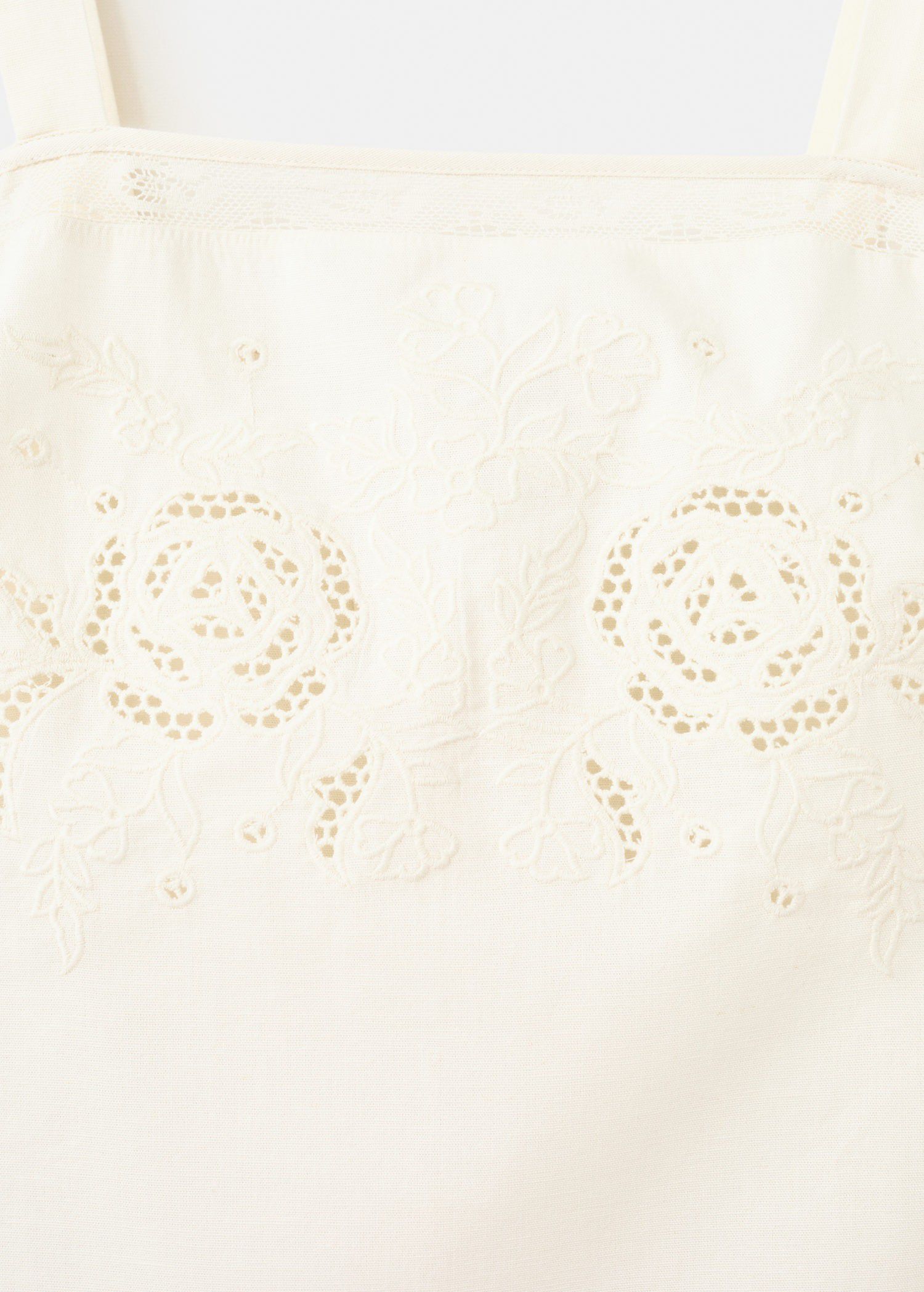 Embroidered broderie anglaise top