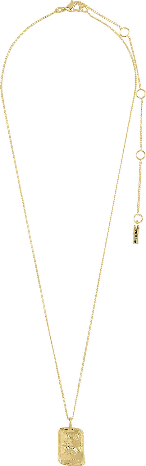 LEO recycled Zodiac Sign necklace, gold-plated