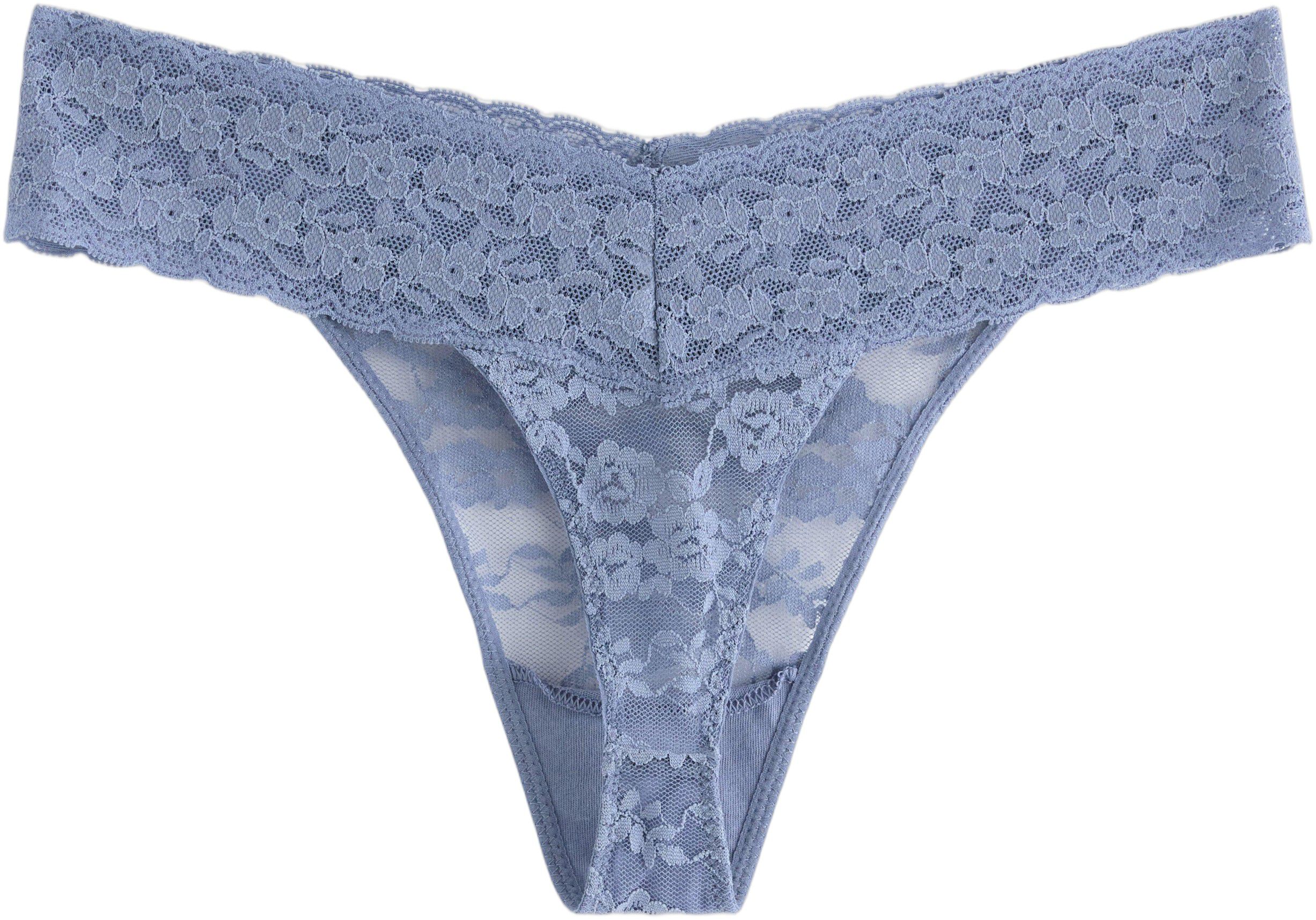 Stringtrosor i mjuk spets med l&aring;g