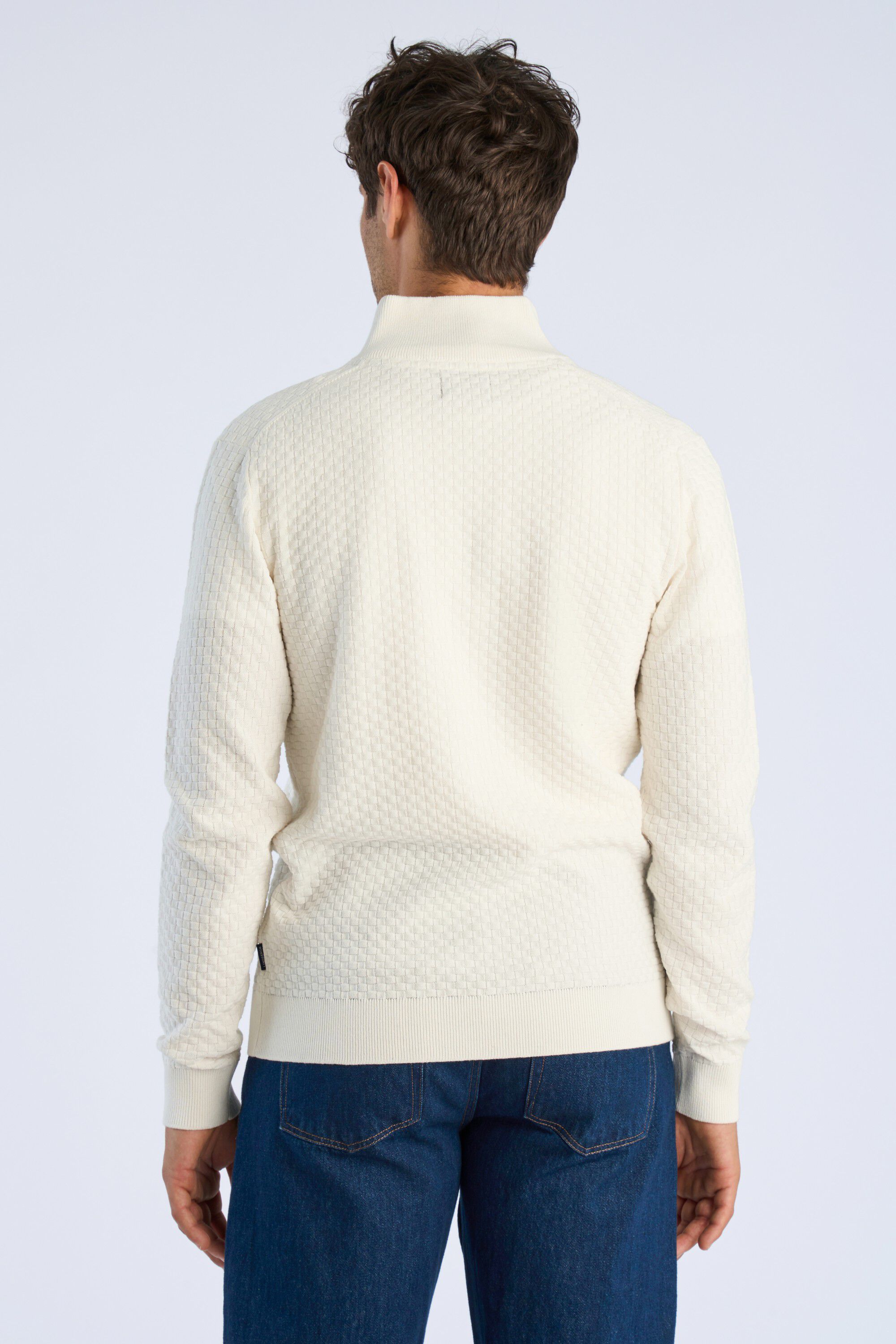 Knitted zip cardigan