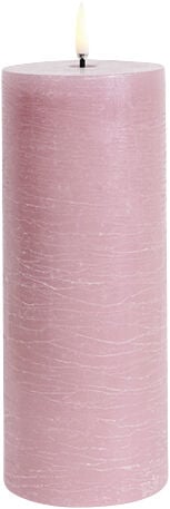 LED pillar candle, Dusty rose