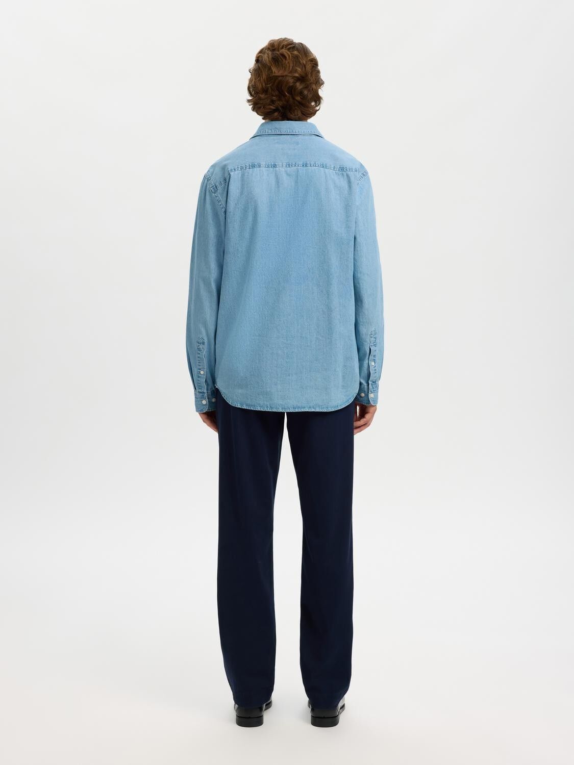 SLHREGCARLO DENIM LS SHIRT NOOS