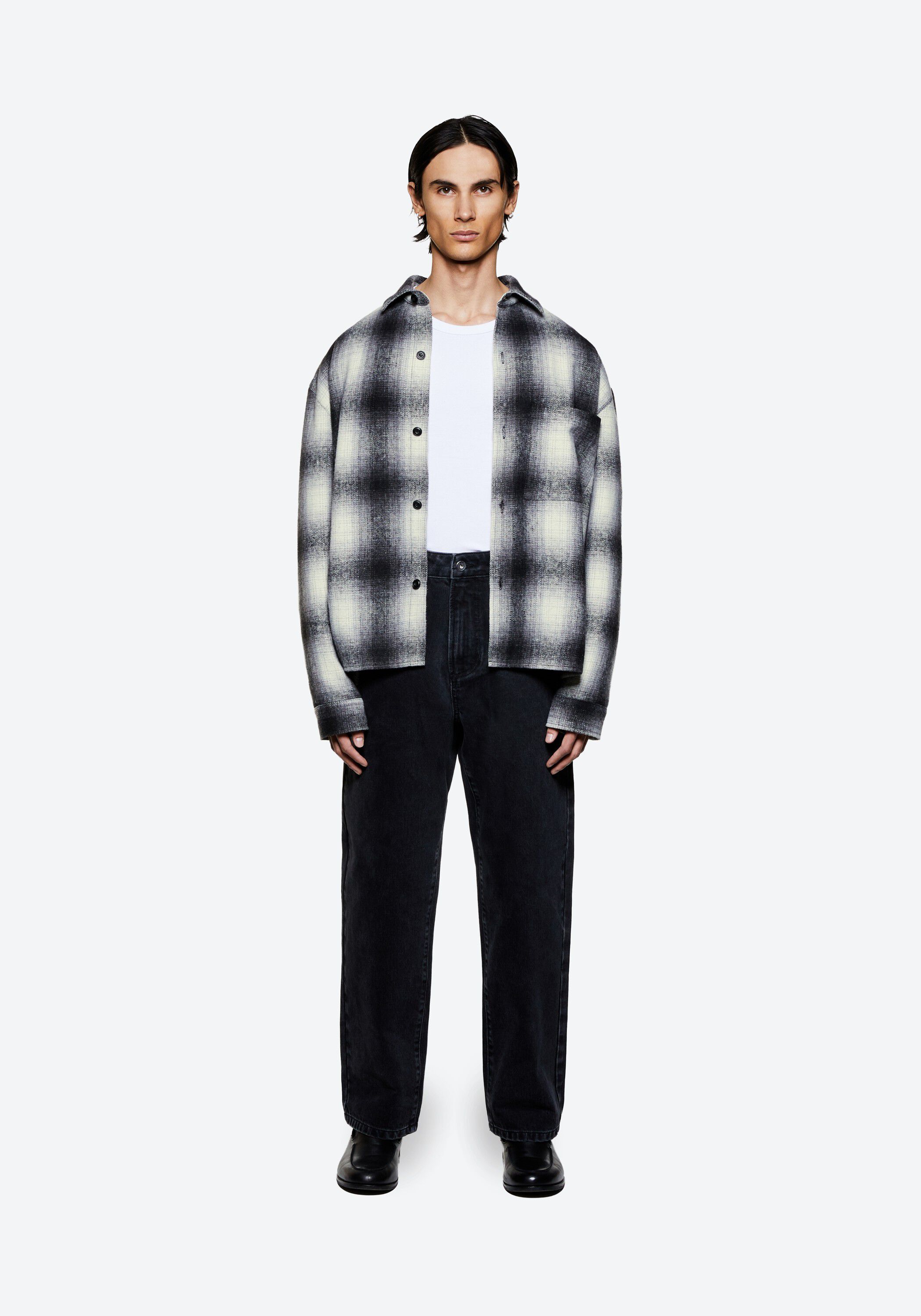 WOOL CHECK BOX SHIRT