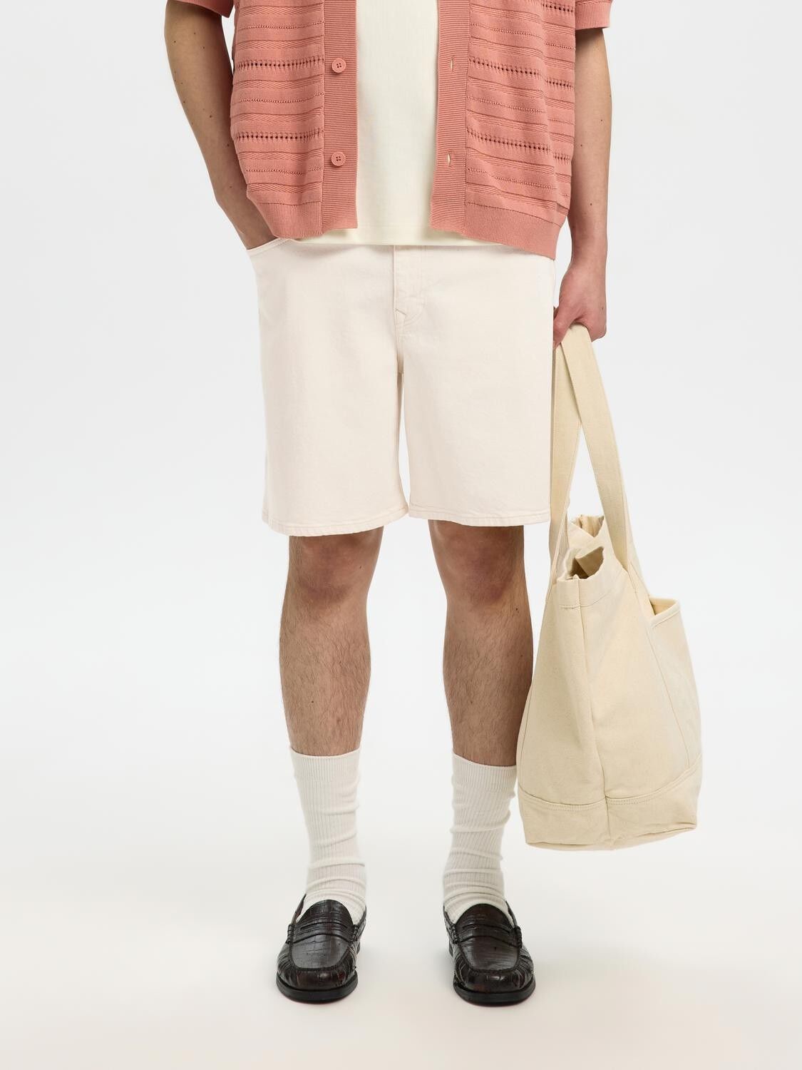 SLHLOOSE ALEX SUMMER ECRU 611 DNM S