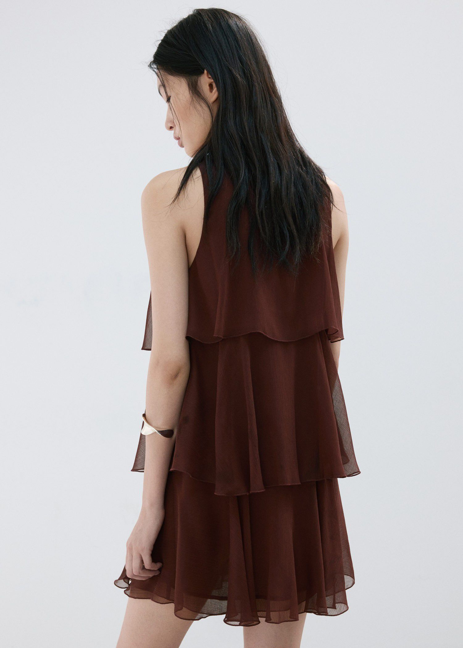 Ruffled draped dress