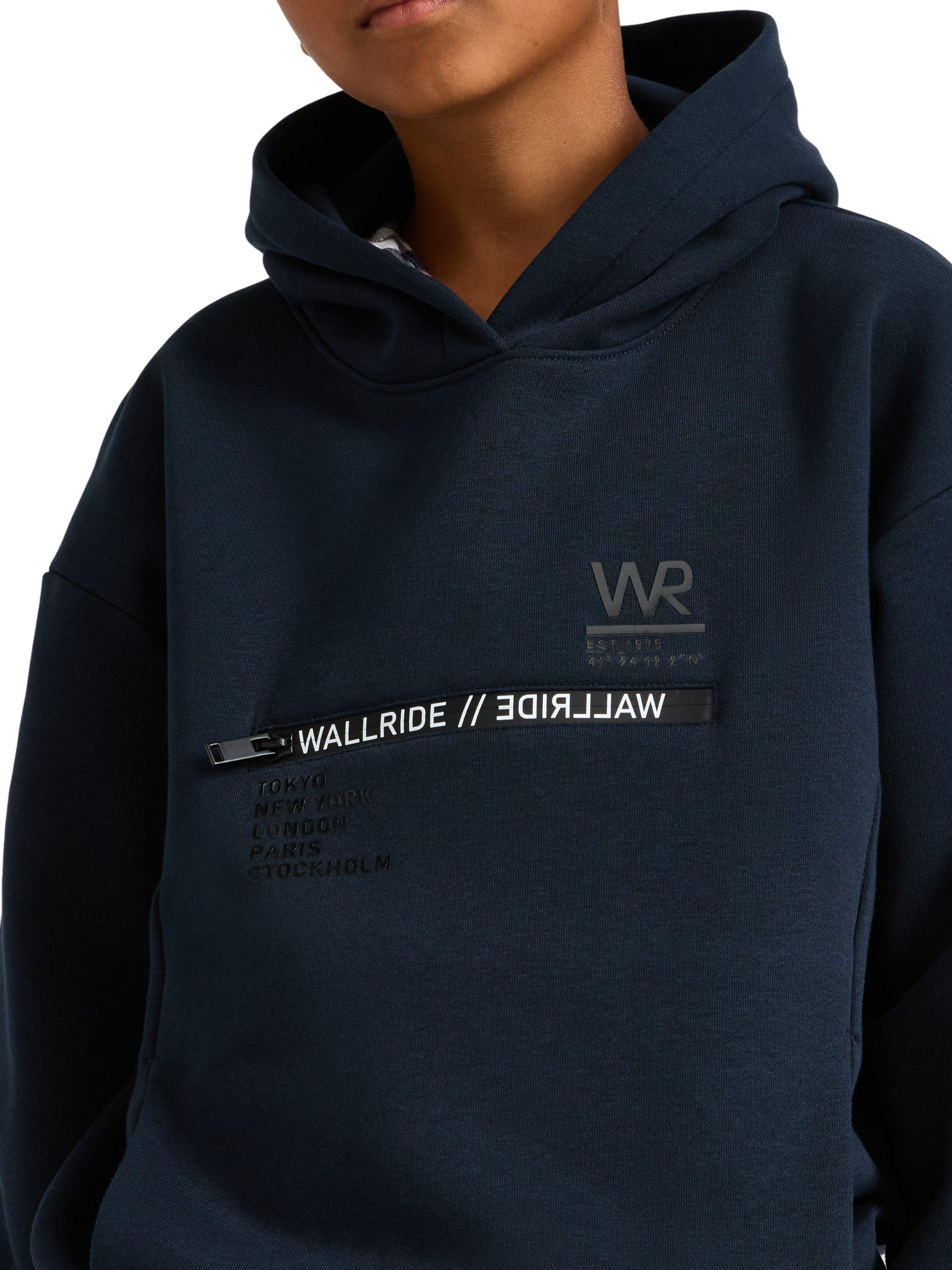 Bl&oslash;d hoodie med b&oslash;rstet inderside o