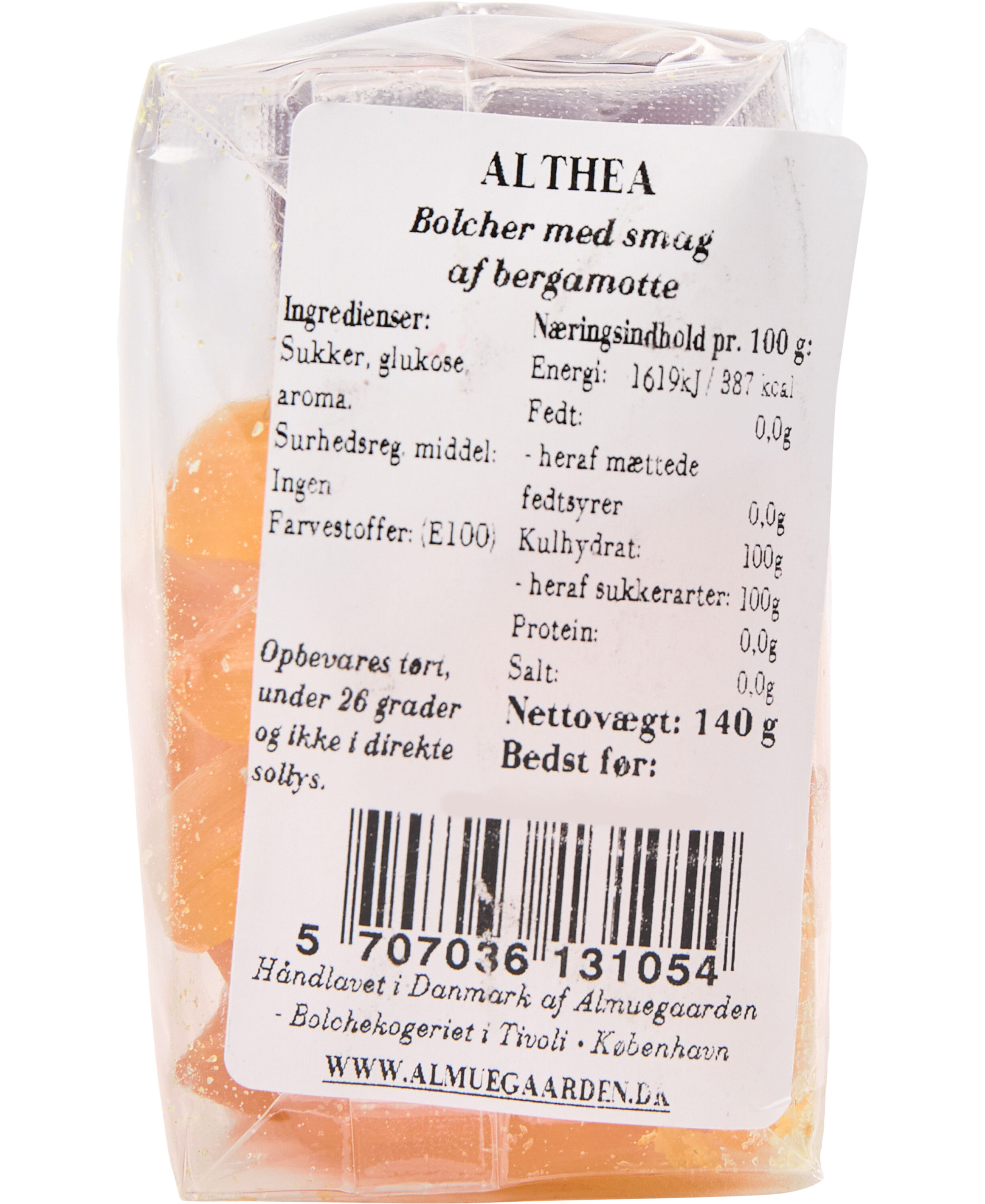 Althea bolcher med smag af bergamotte