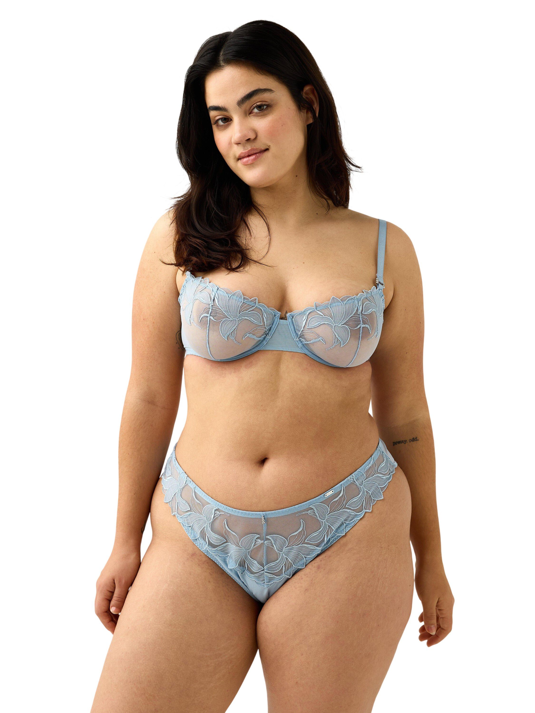 Upolstret b&oslash;jle-BH i gjennomsiktig