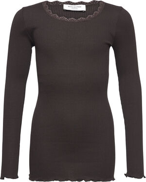 Silk t-shirt w/ lace