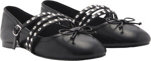 Studded ballet flats with straps