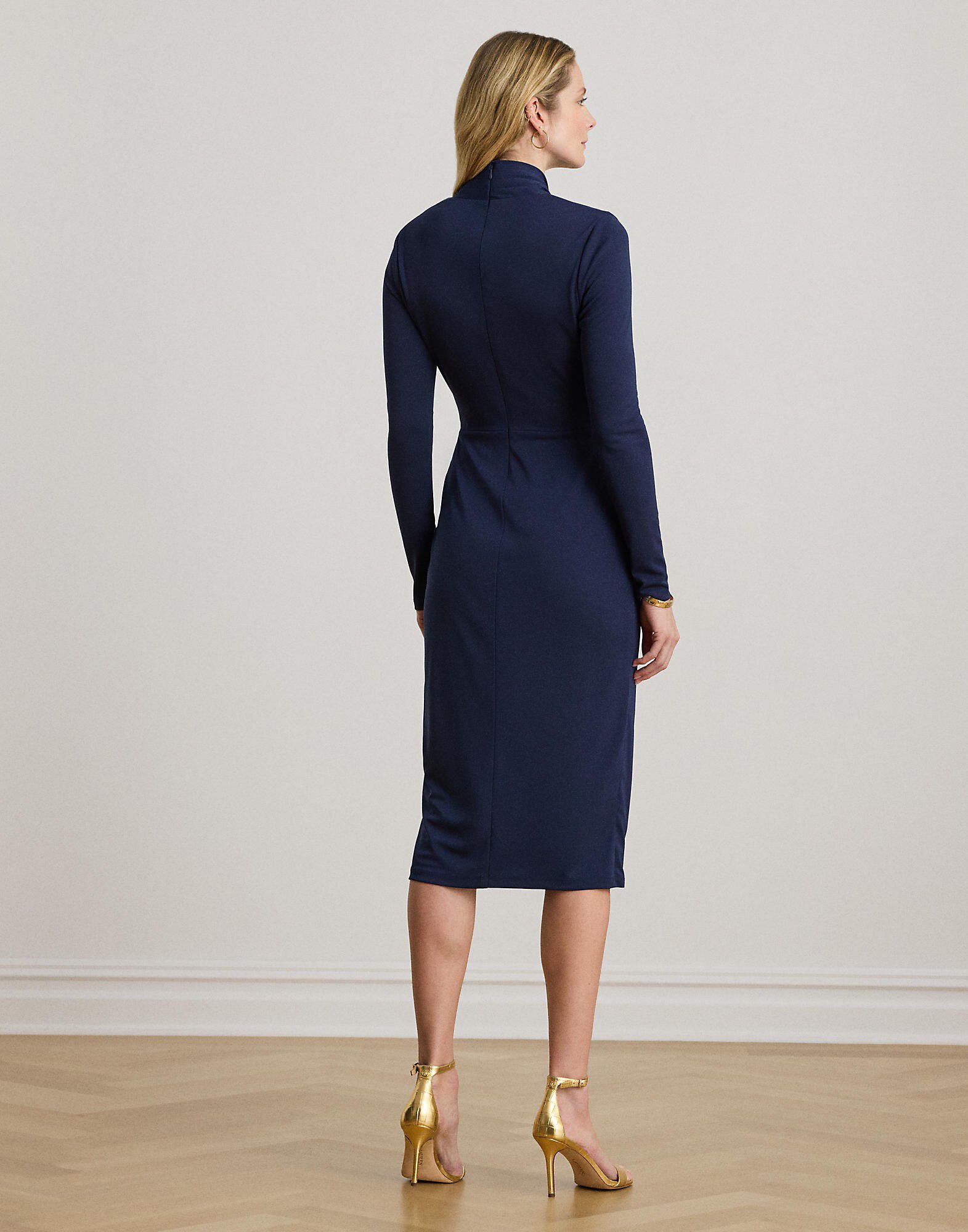 Twist-Front Jersey Surplice Dress
