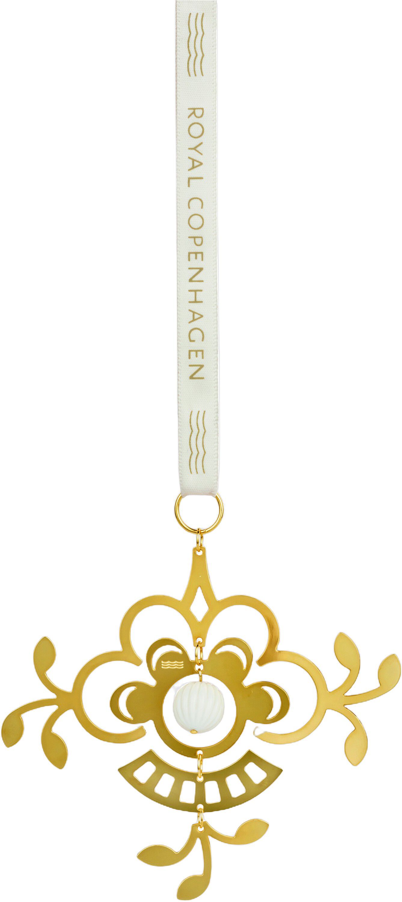 Forgyldt juleornament, blomst