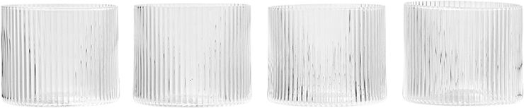 Ripple Low Glasses - Set of 4 - Clear