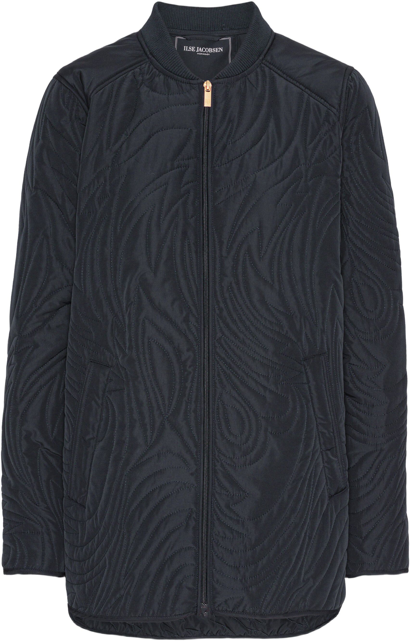 Short Quilt Jacket With Rib