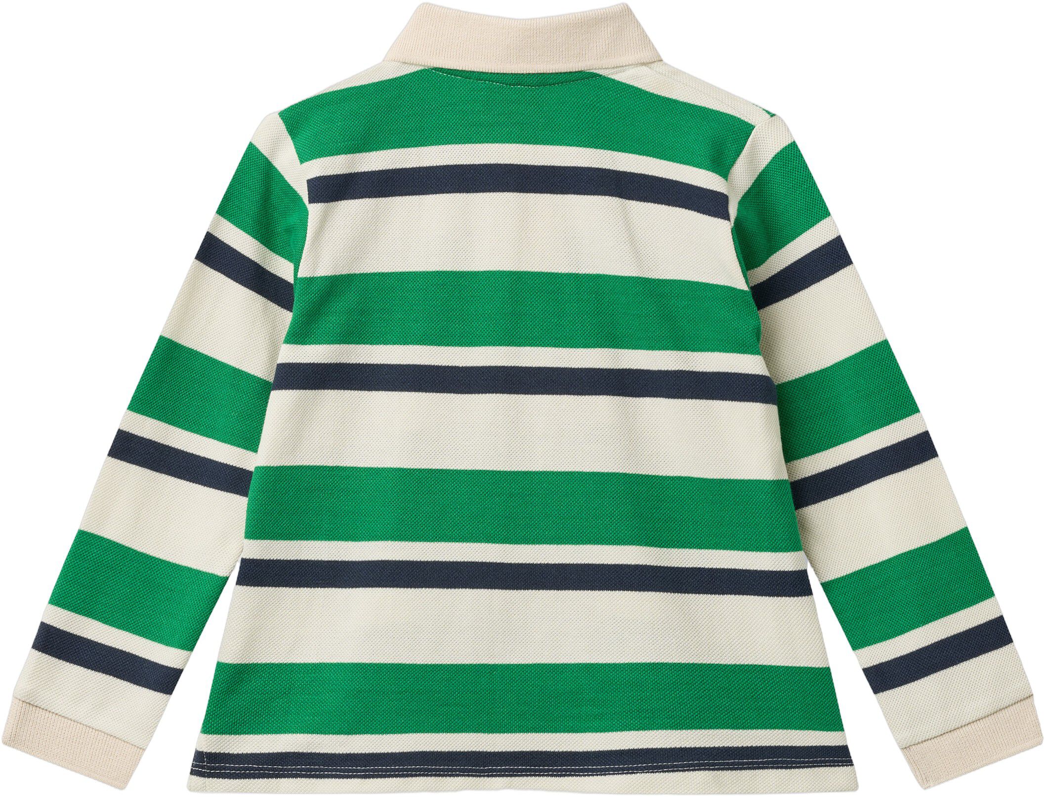 STRIPED PIQUE POLO W. LS