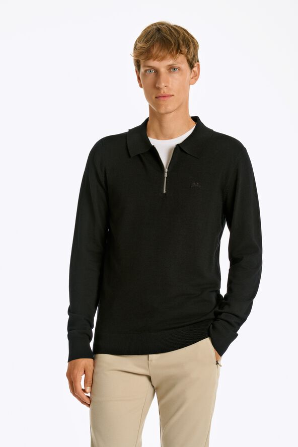 Ecovero L/S zip polo