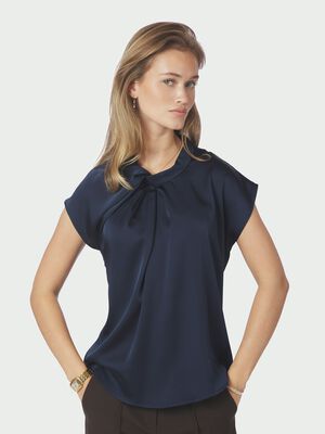 Fleur Drapy Satin Blouse