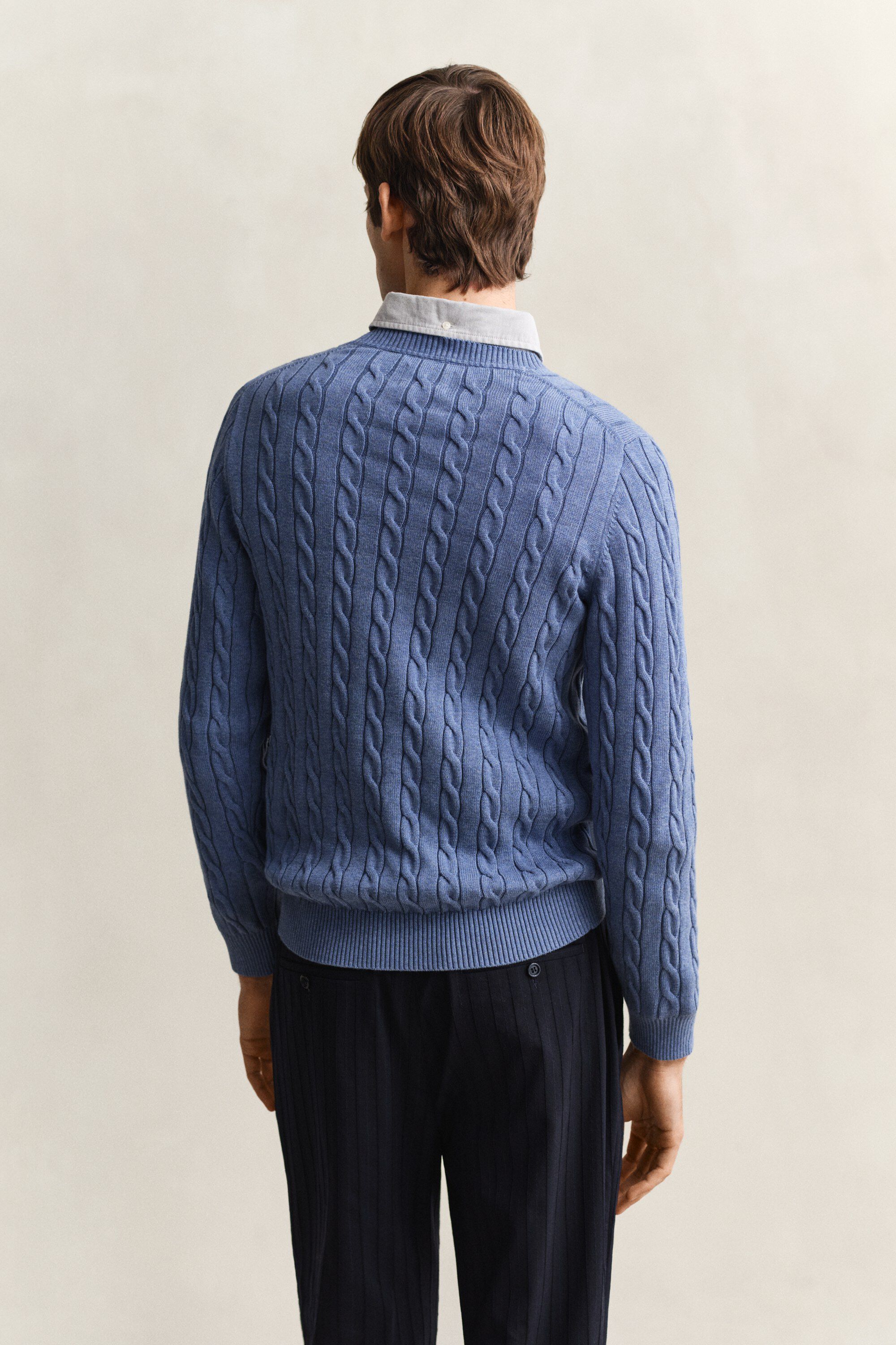 COTTON CABLE C-NECK
