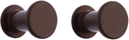 Bolt Hook-Set of 2-Dark brown