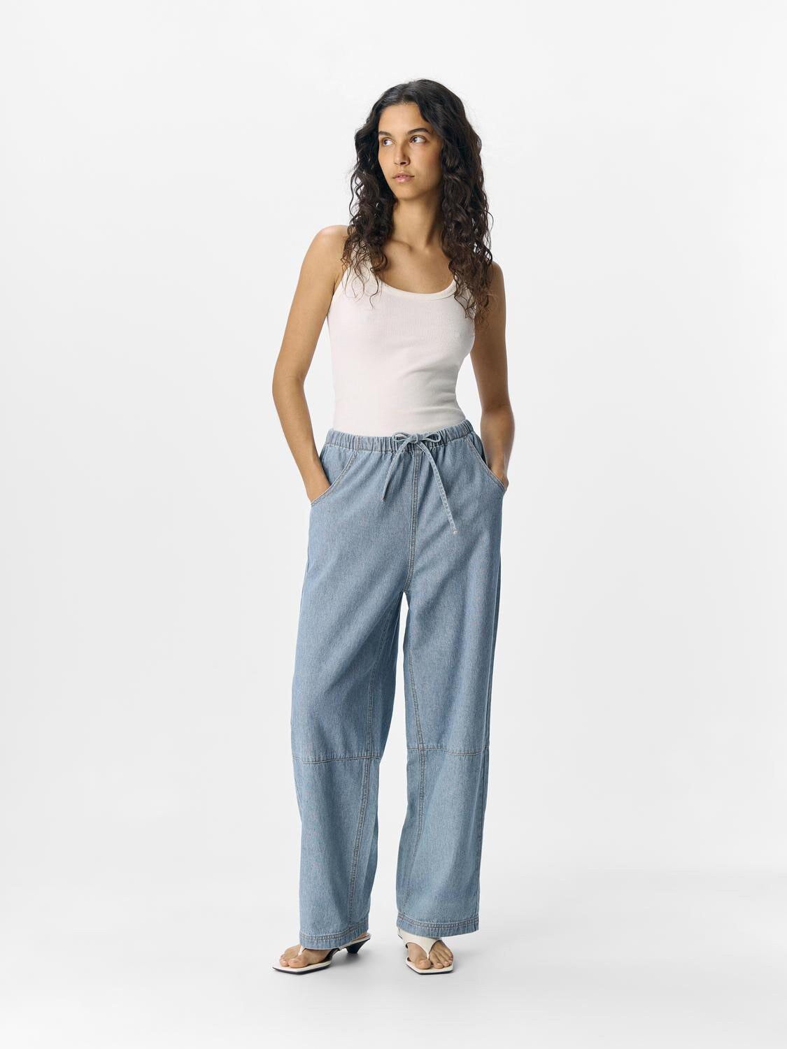 OBJRALY DENIM MW LO PANT 140