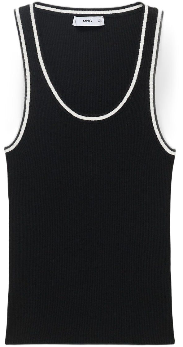 Knitted top with contrast details