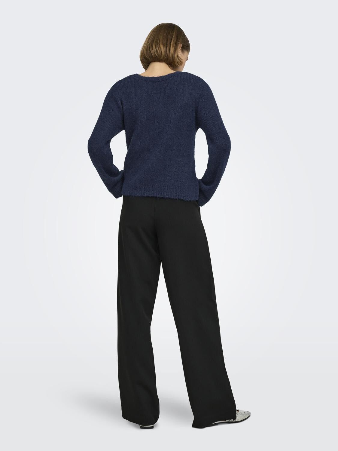 Onlmaggie Ls Cross V-Neck Cc Knt