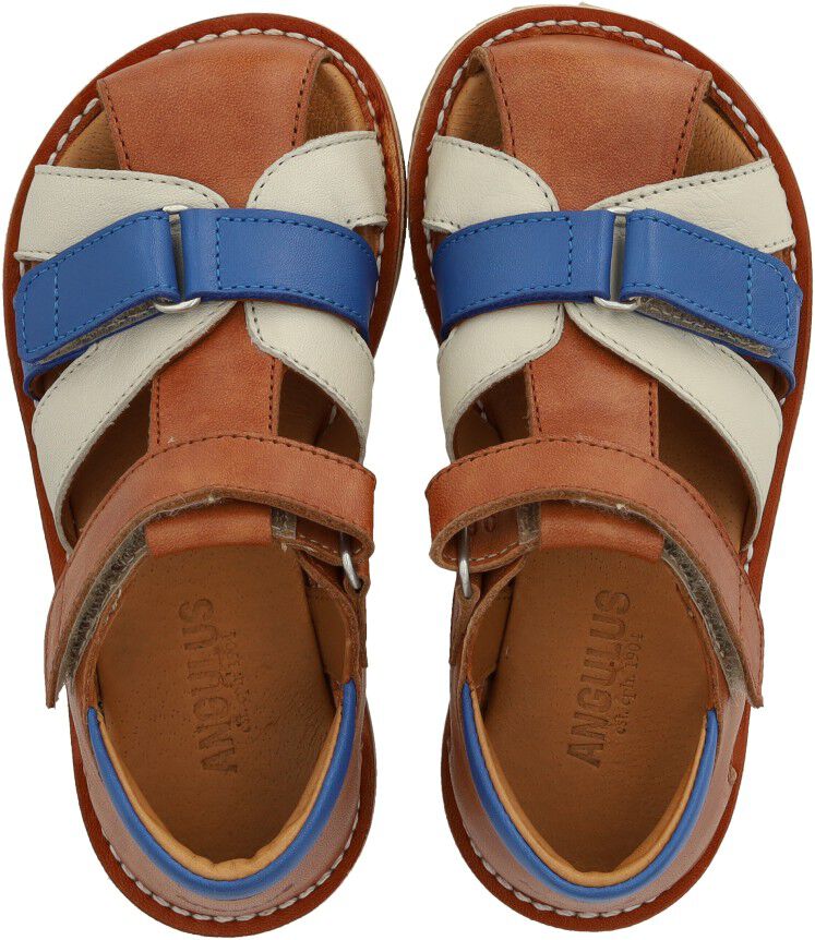 Colourblock l&aelig;dersandal