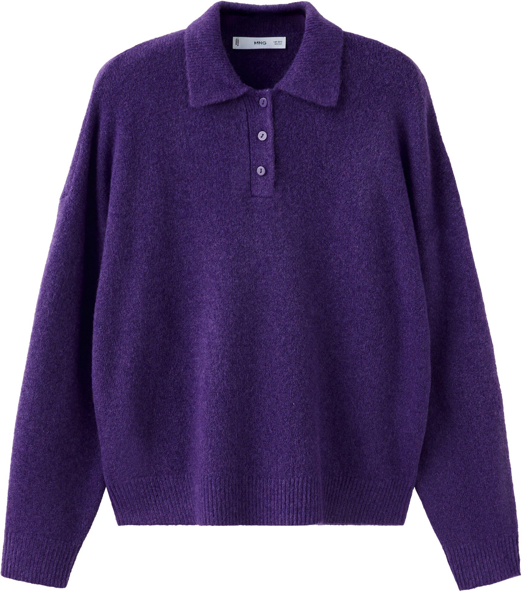 Knitted polo-neck sweater