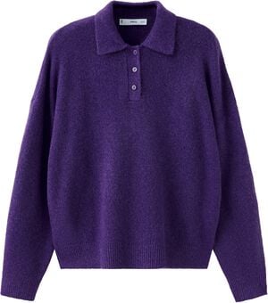 Knitted polo-neck sweater