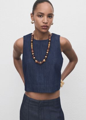 Denim crop top