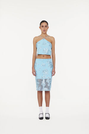 BEADED PENCIL SKIRT