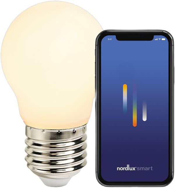 Smart E27 G45 2200-6500 Kelvin 560 Lumen Pære Hvid