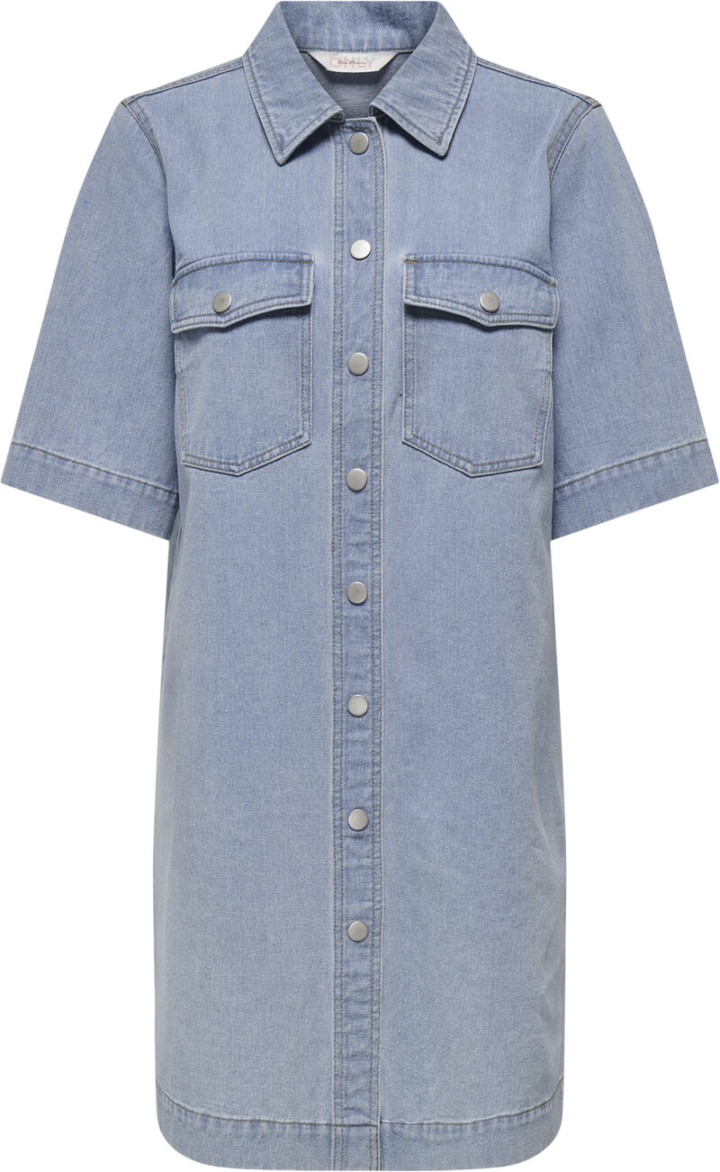 Onlbelle S/S Button Dress Dnm Gua