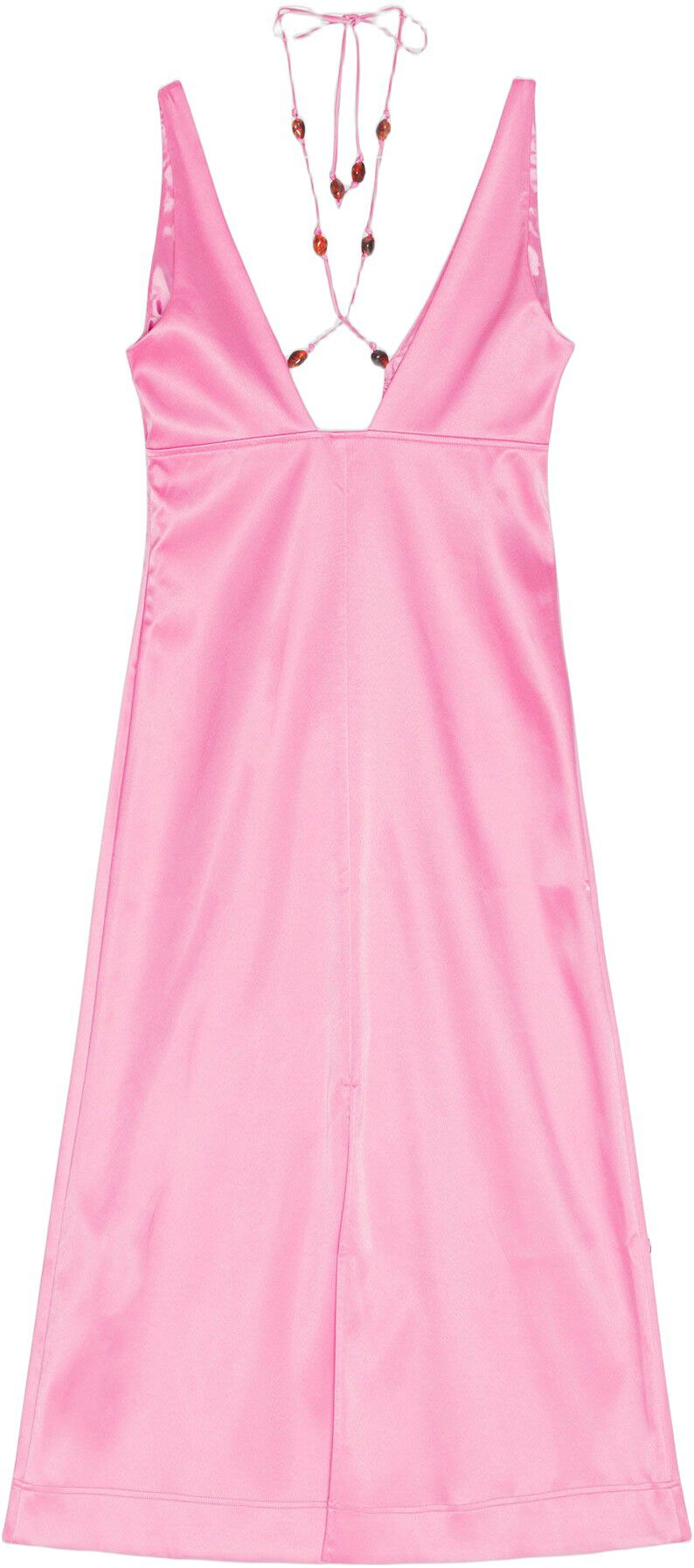 Double Satin Halter-Neck Dress