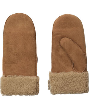 BELUKTA - MITTENS - SHEEP SUEDE WITH CURLY SHEARLING AROUND