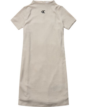 Crinkle short sleeve dress