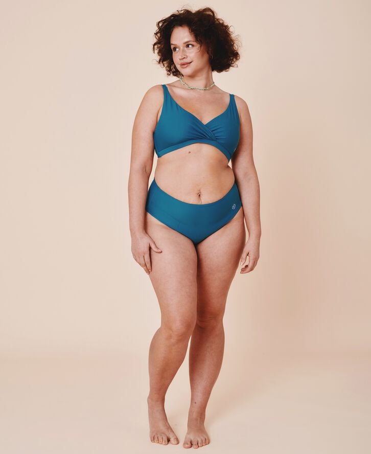 Istana draperet bikini top - Teal