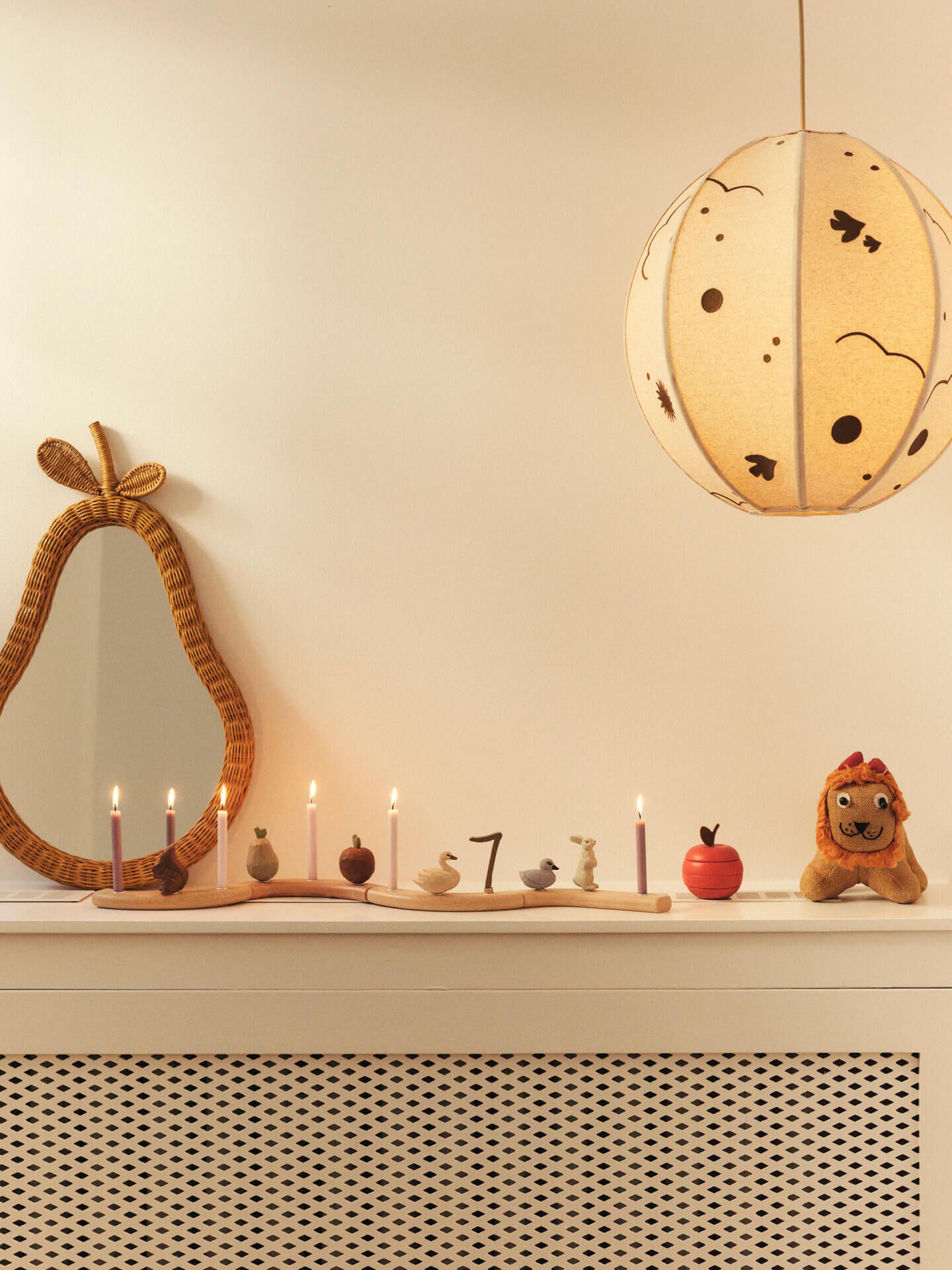 Pear Braided Mirror - Natural