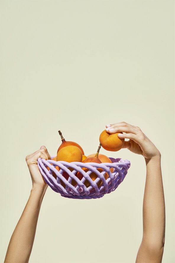 CERAMIC BASKET SICILIA LARGE LILAC