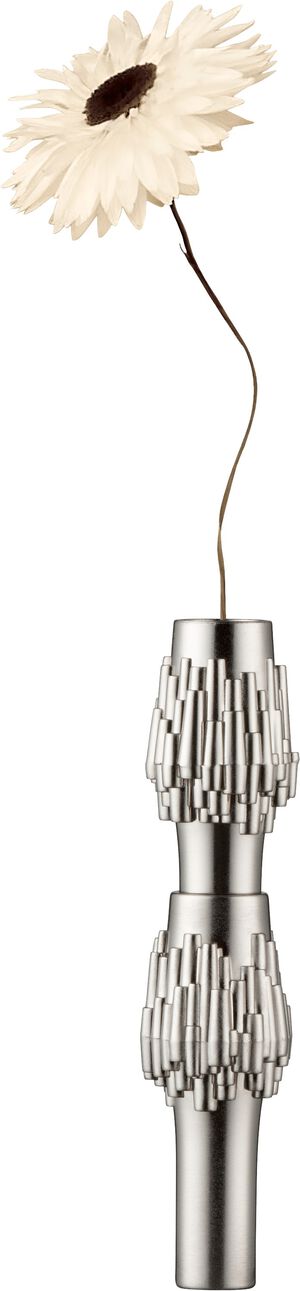 Quist vase - brushed chrome