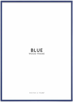Poster&Frame - Blue wood 50x70cm