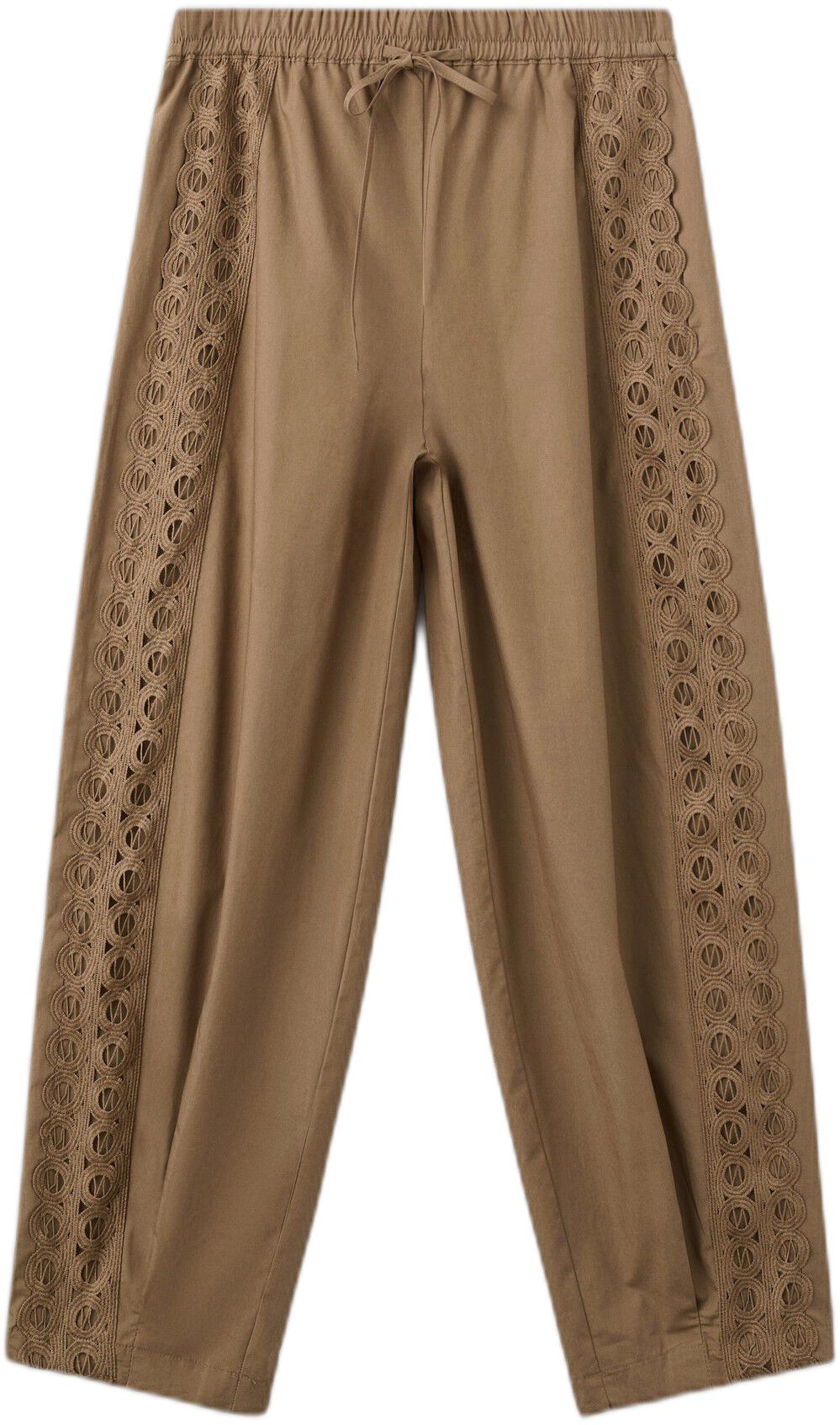 100% cotton trousers with embroider