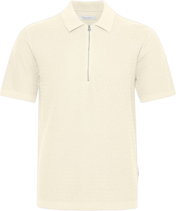 CFJOE SS structured polo knit
