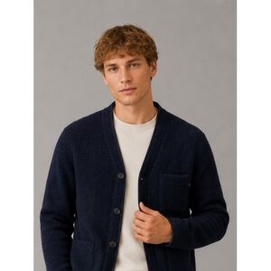 Pelle boucl&eacute; cardigan