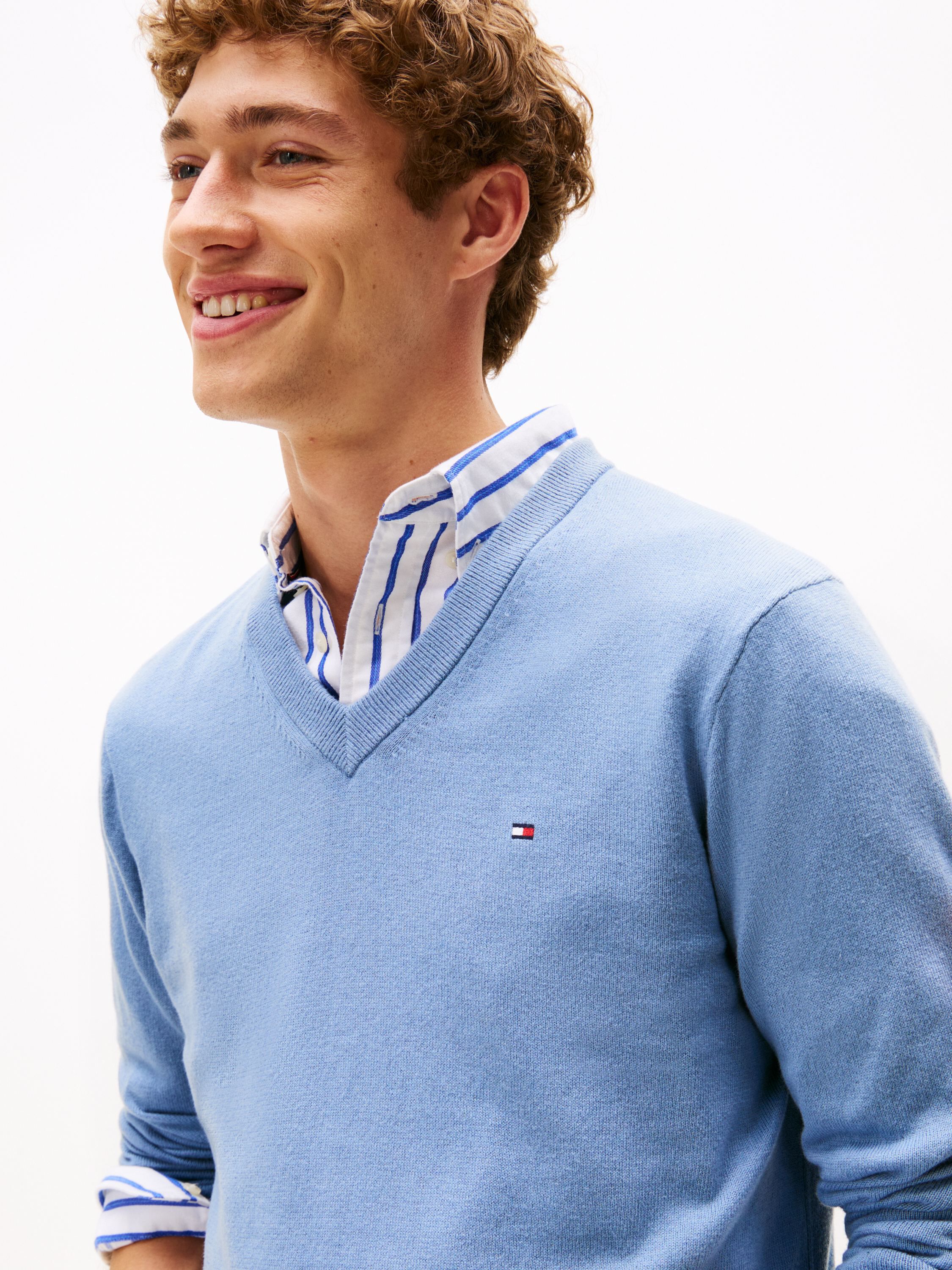 PIMA ORG CTN CASHMERE V NECK